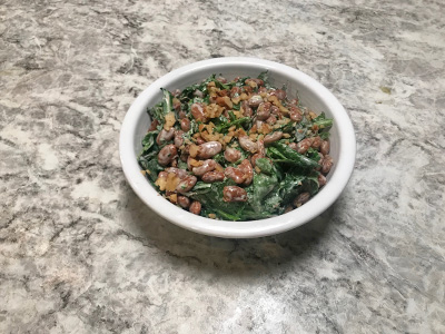 arugala-with-pinto-beans-and-winter-savory