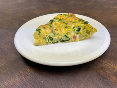 leek-spinach-beet-frittata